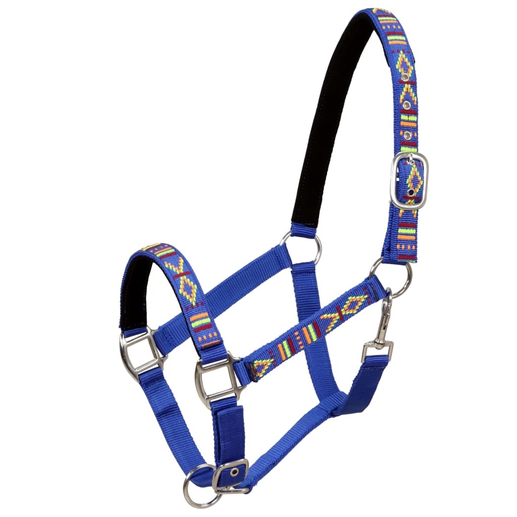 Head Collars 2 pcs for Horse Nylon Size Pony Blue